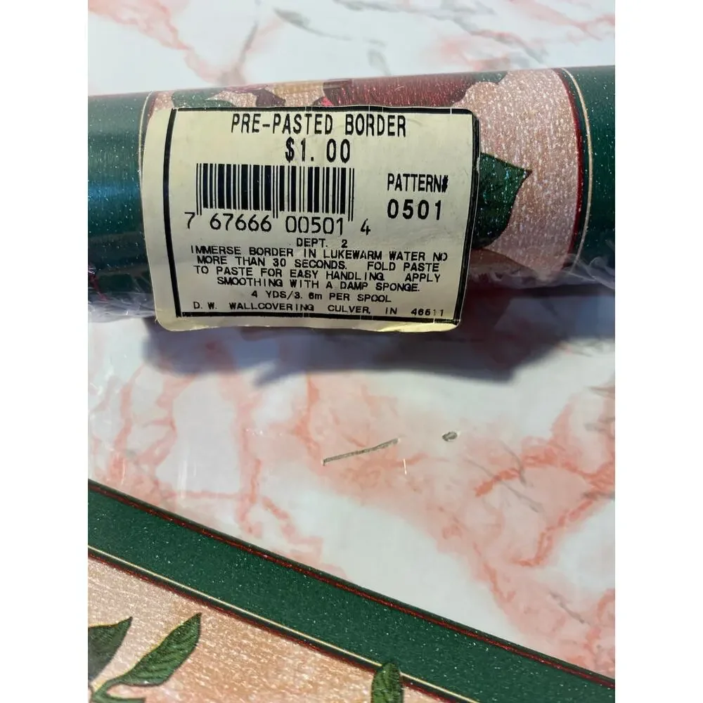 Vintage APPLE CRABAPPLE Blossom Wallpaper Border NOS 3.75